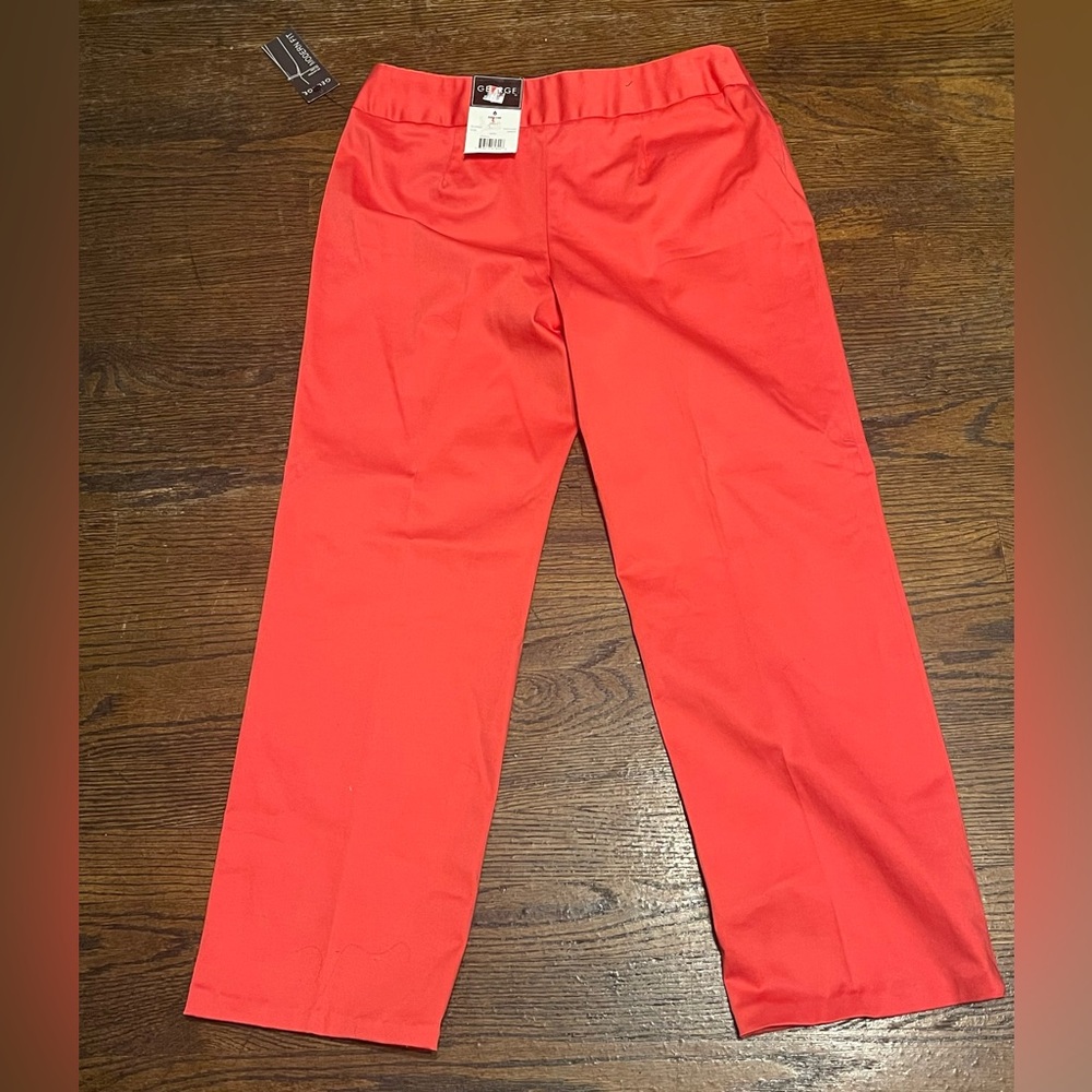 George women’s casual Wide-Leg High-Rise size 6 Pants in Coral NWT - Picture 14 of 15